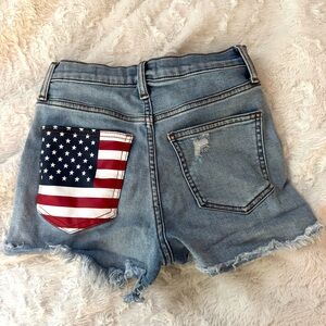 American flag Jean shorts size